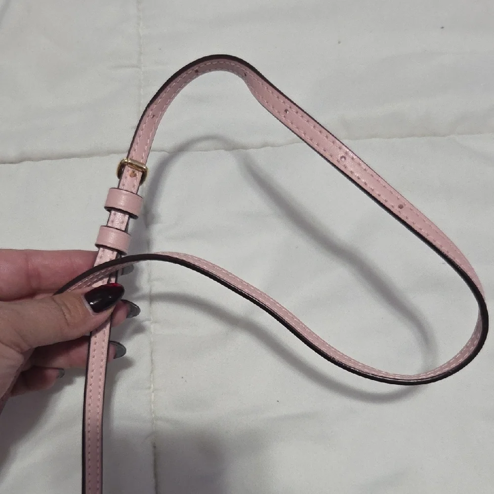 Coach Pink Floral Wristlet with Gold Chain - Picture 7 of 8